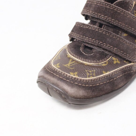 Louis Vuitton #HPDNH3 Kids Low Top Monogram Sneakers Size 27 - Picture 5 of 9